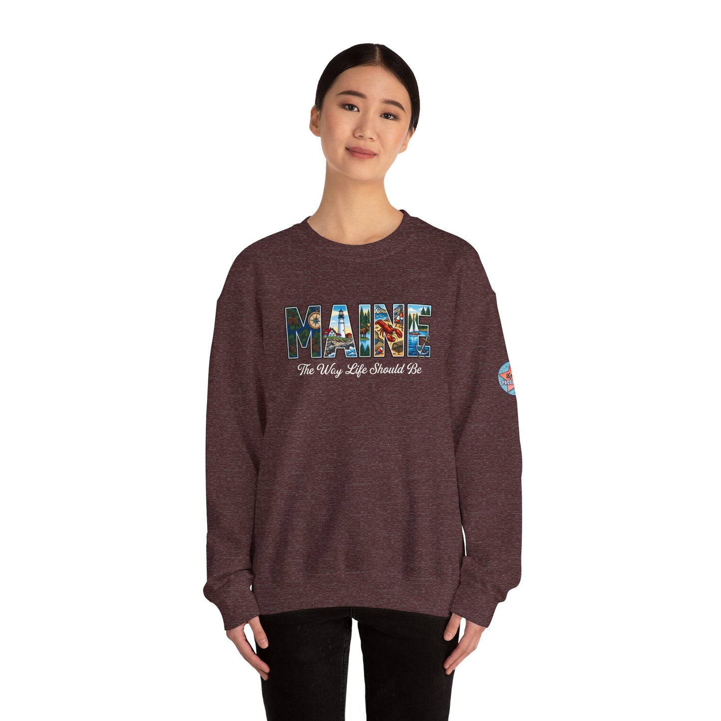 MAINE: The Way Life Should Be - Unisex Heavy Blend™ Crewneck Sweatshirt