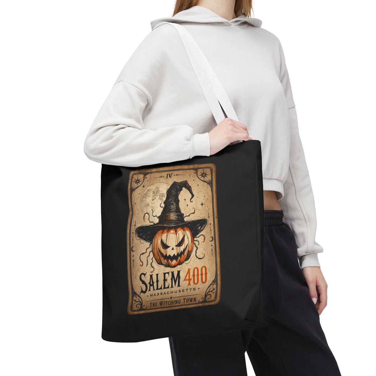 PUNKIN TAROT Tote Bag (AOP) – alternate view | SalemFootsteps