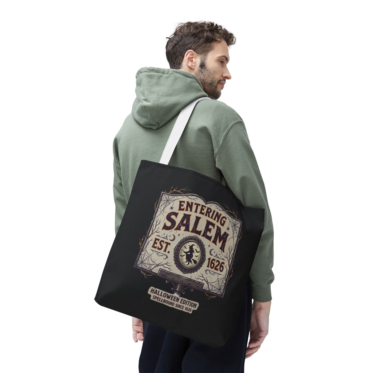Spooky Entering Salem Tote Bag (AOP)