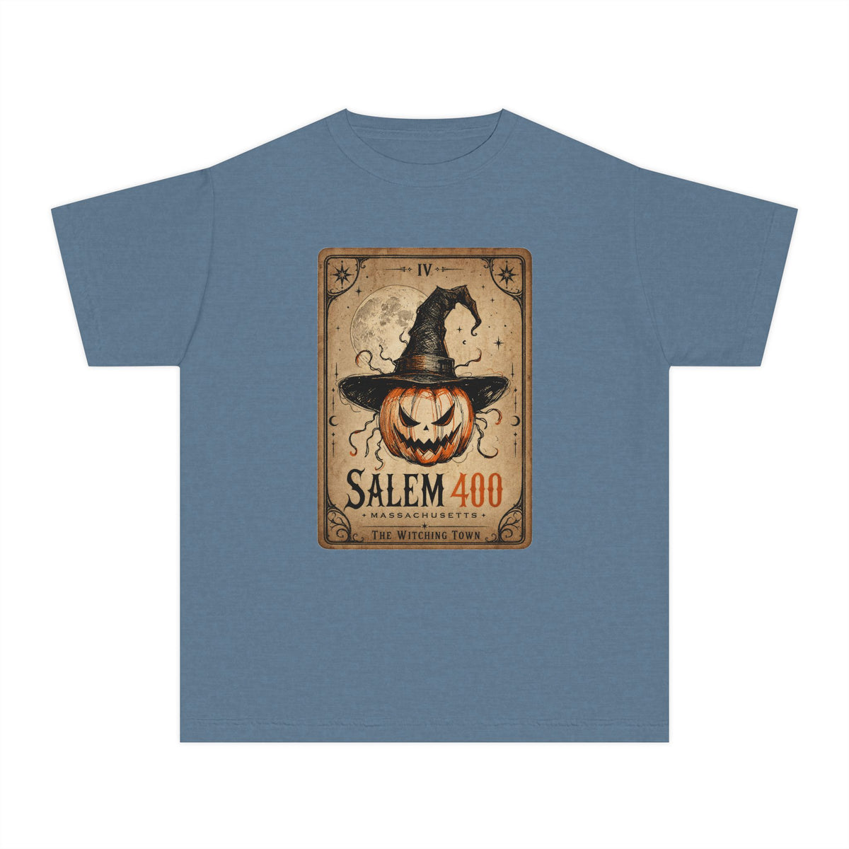 PUNKIN TAROT Youth Midweight Tee – alternate view | SalemFootsteps