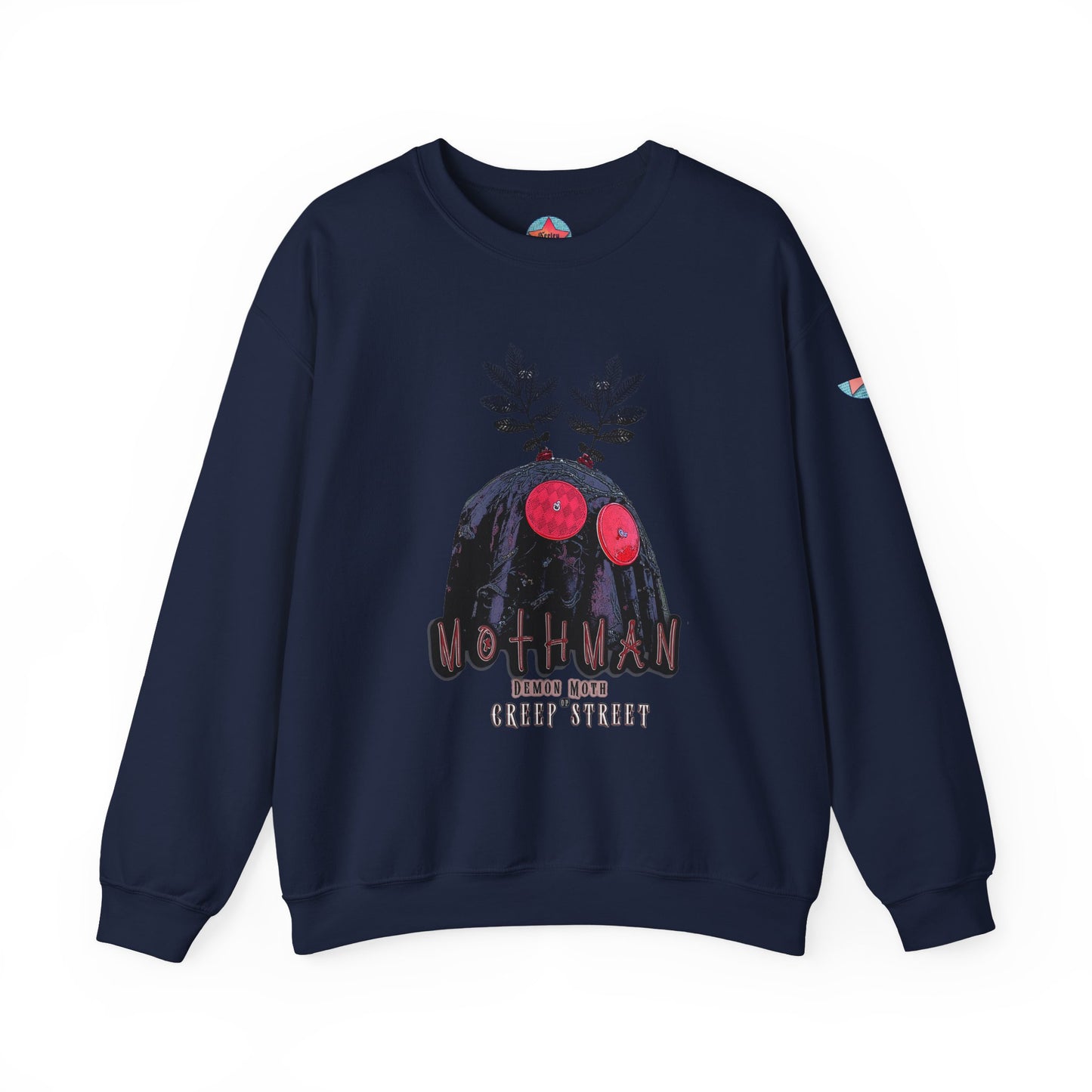 NAVY MOTHMAN CREWNECK