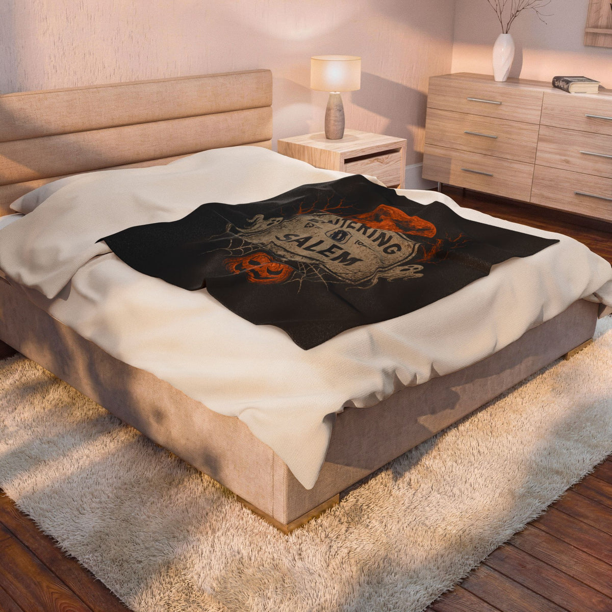 Halloween Entering Salem Velveteen Plush Blanket