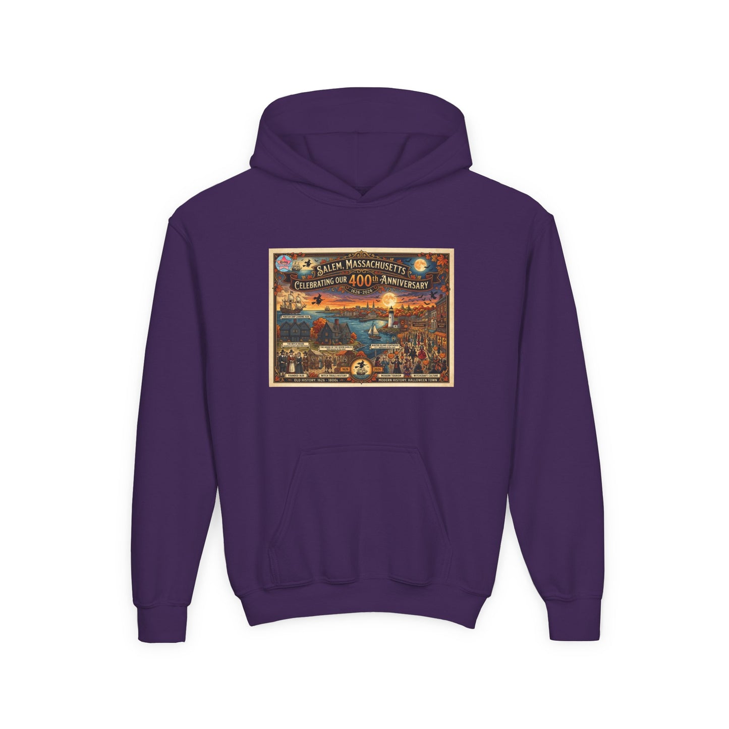 SALEM 400 Youth Heavy Blend Hooded Sweatshirt (More Colors)