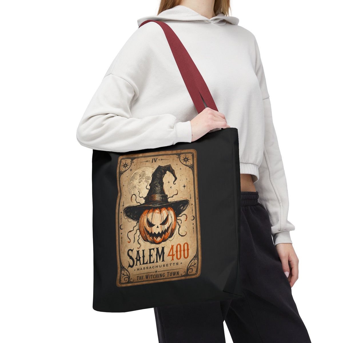 PUNKIN TAROT Tote Bag (AOP) – alternate view | SalemFootsteps