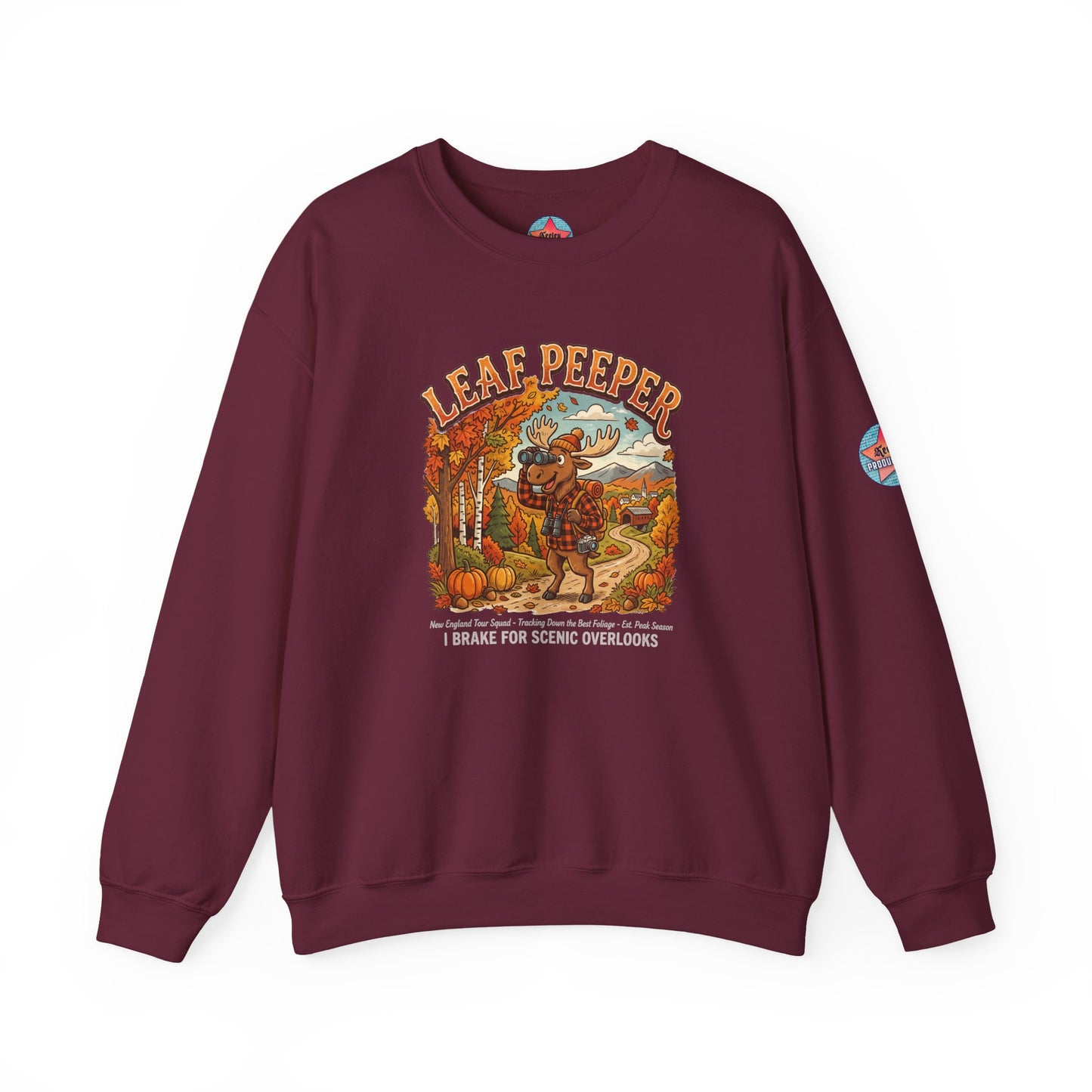 Leaf Peeper Moose - Unisex Heavy Blend™ Crewneck Sweatshirt