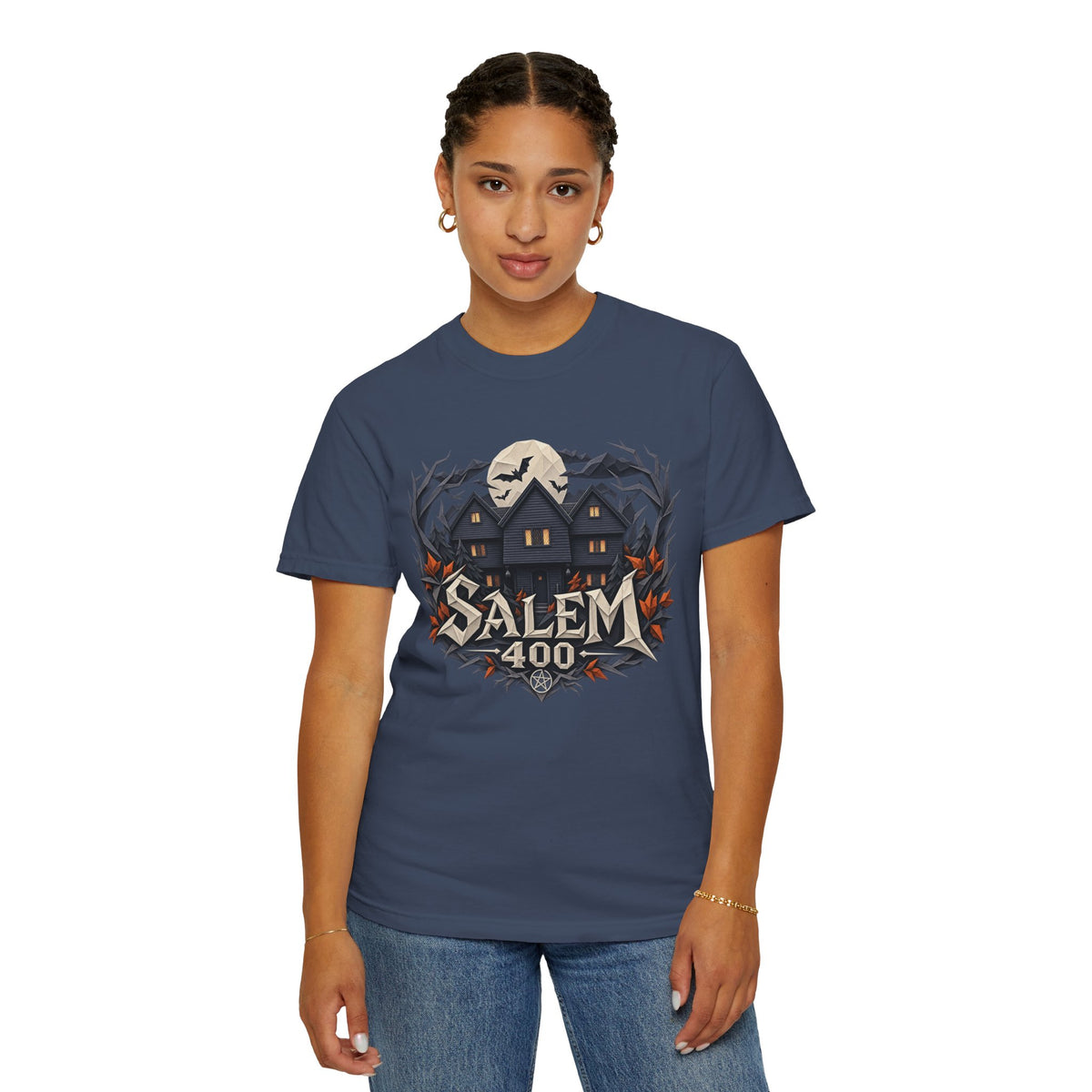Salem 400 Witch House - Unisex Garment-Dyed T-shirt