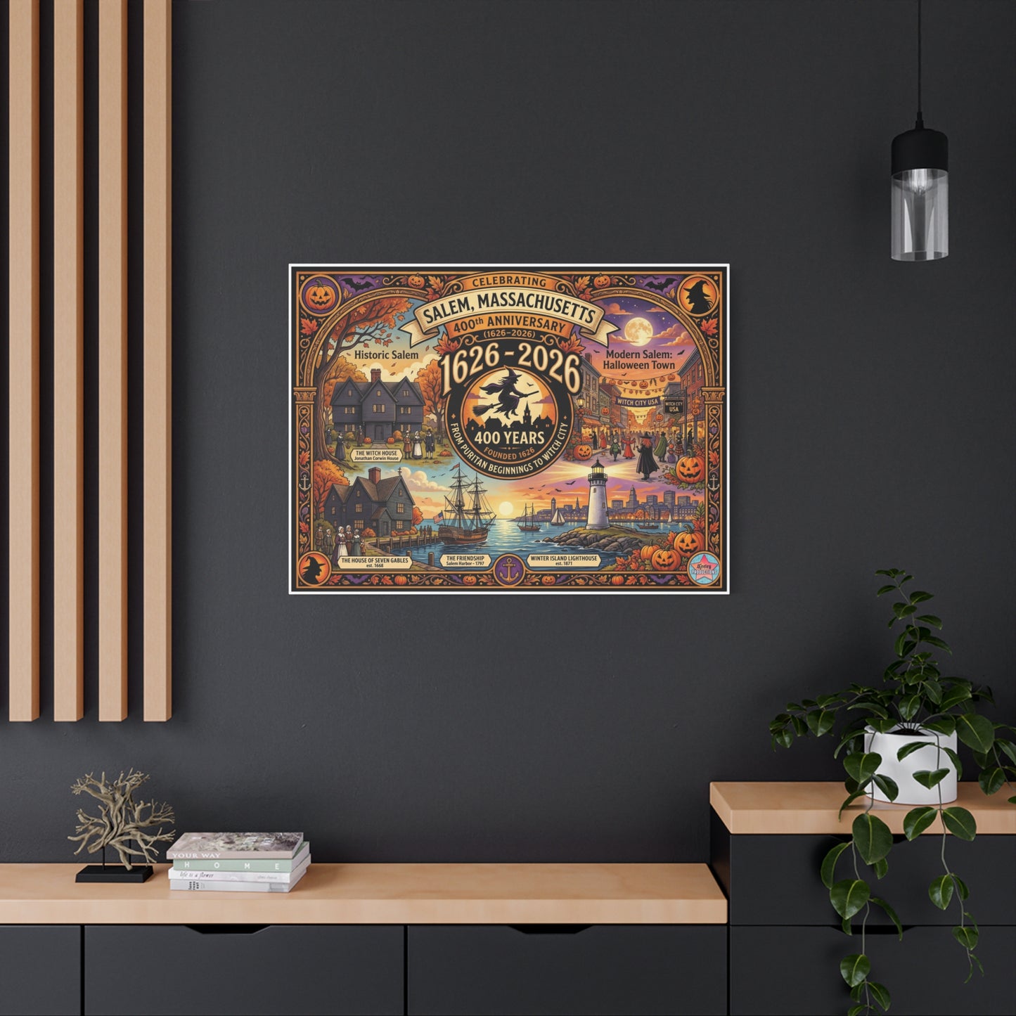 Celebrating Salem 400 Matte Canvas, Stretched, 1.25"