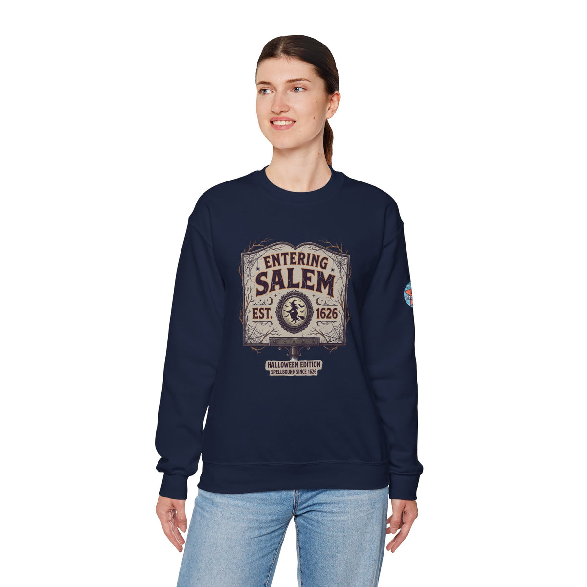 Spooky Entering Salem Unisex Heavy Blend™ Crewneck Sweatshirt