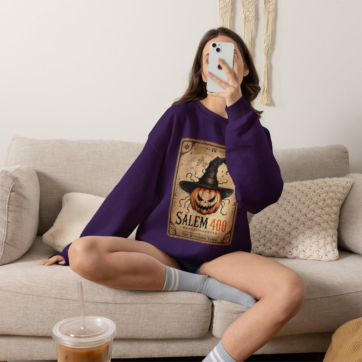 PUNKIN TAROT Unisex Heavy Blend™ Crewneck Sweatshirt – alternate view | SalemFootsteps