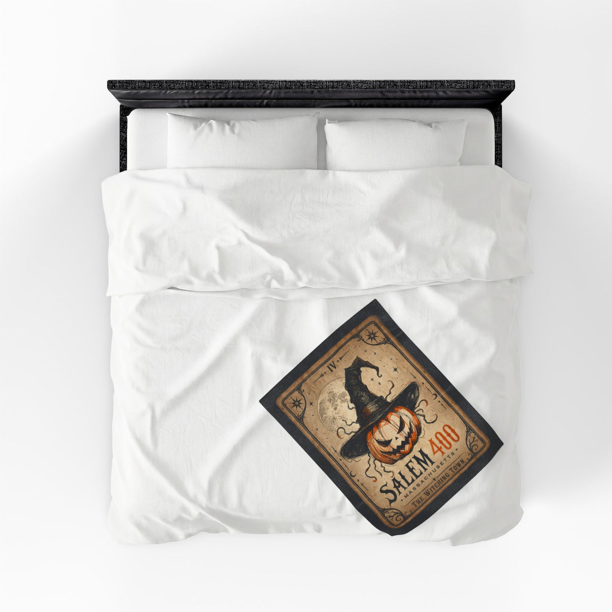 PUNKIN TAROT Velveteen Plush Blanket – alternate view | SalemFootsteps