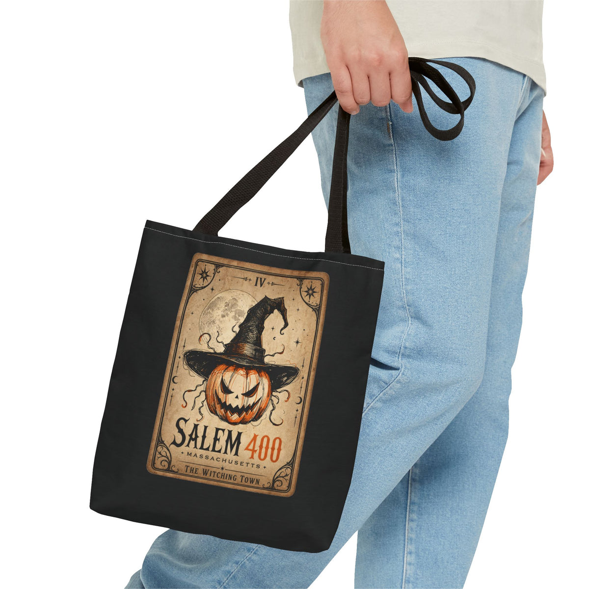 PUNKIN TAROT Tote Bag (AOP) – alternate view | SalemFootsteps