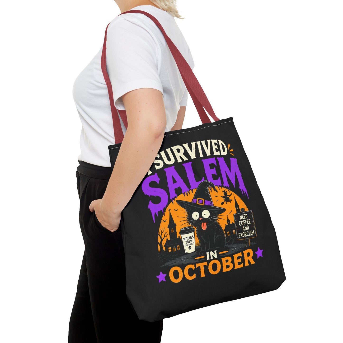 Survived Salem Cat - Tote Bag (AOP)
