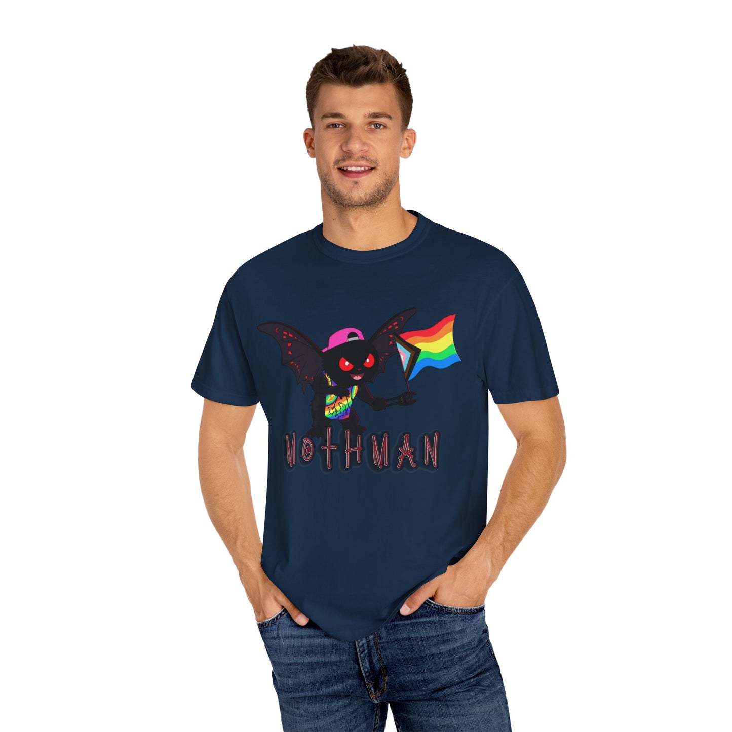 Limited Release Pride Mothman - Unisex Garment-Dyed T-shirt