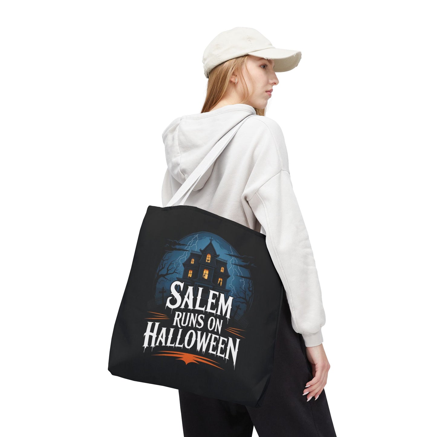 Salem Runs on Halloween Tote Bag (AOP)