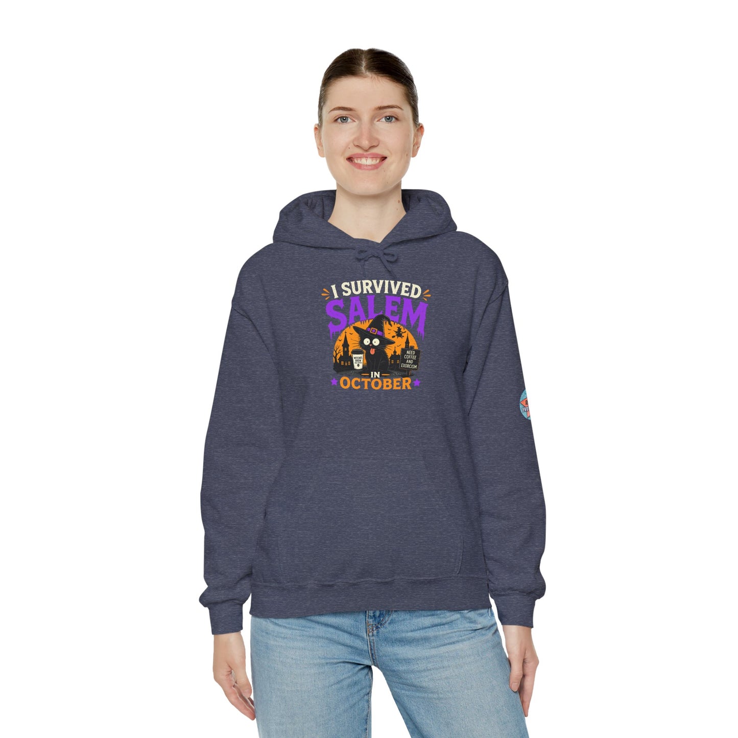 Survived Salem Cat - Unisex Heavy Blend™ Hooded Sweatshirt