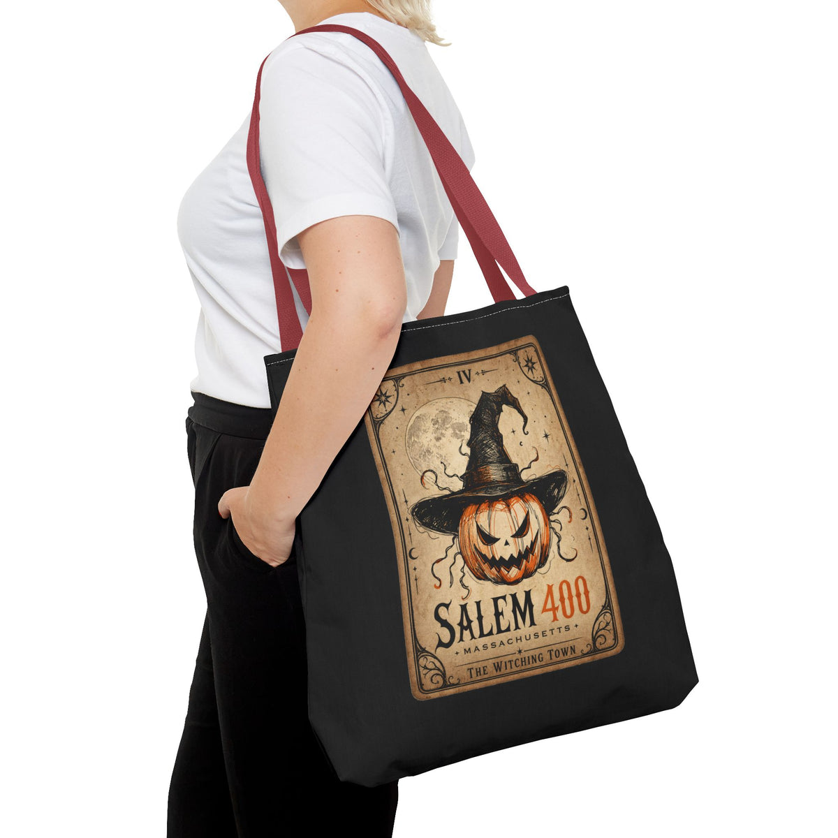 PUNKIN TAROT Tote Bag (AOP) – alternate view | SalemFootsteps