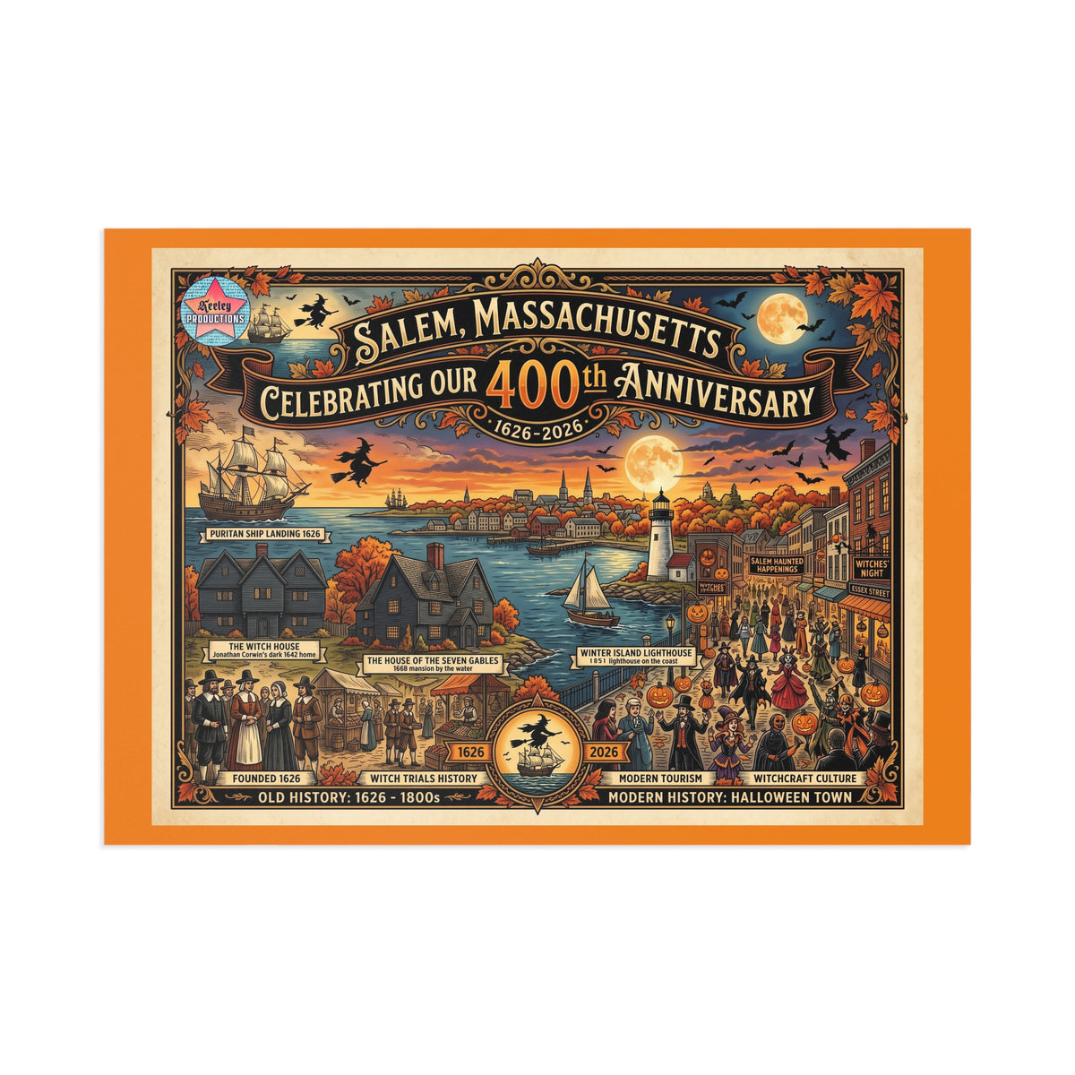 SALEM 400 Fine Art Postcards – Salem – front view | SalemFootsteps