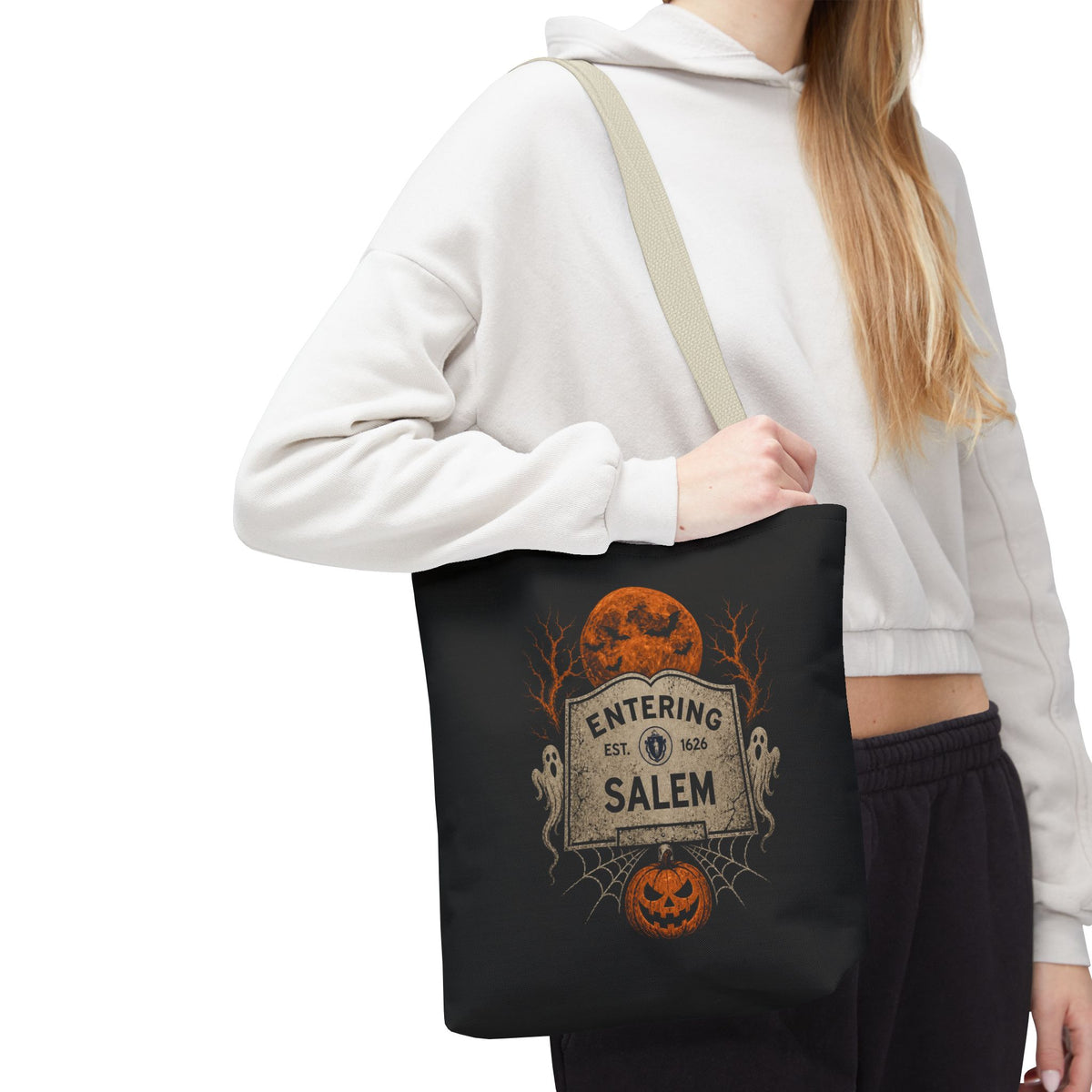 Halloween Entering Salem Tote Bag (AOP)