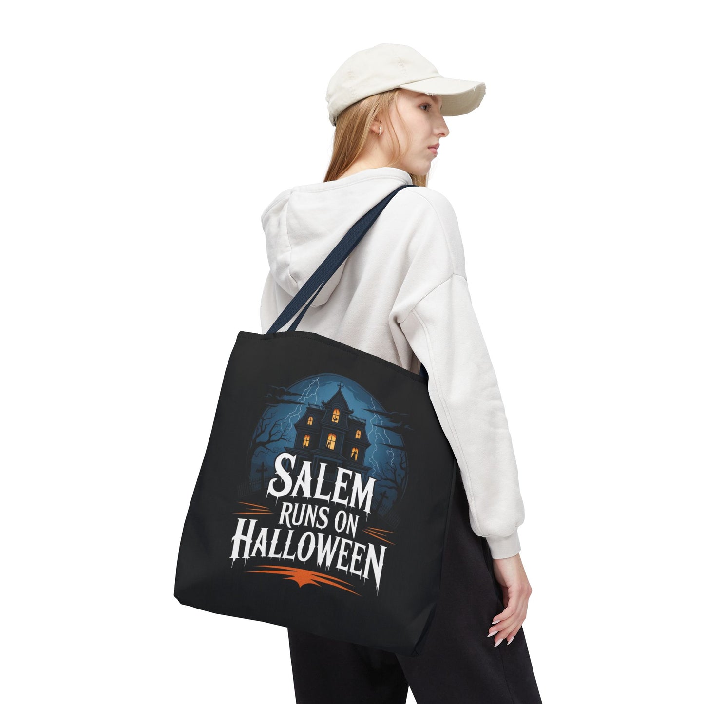 Salem Runs on Halloween Tote Bag (AOP)