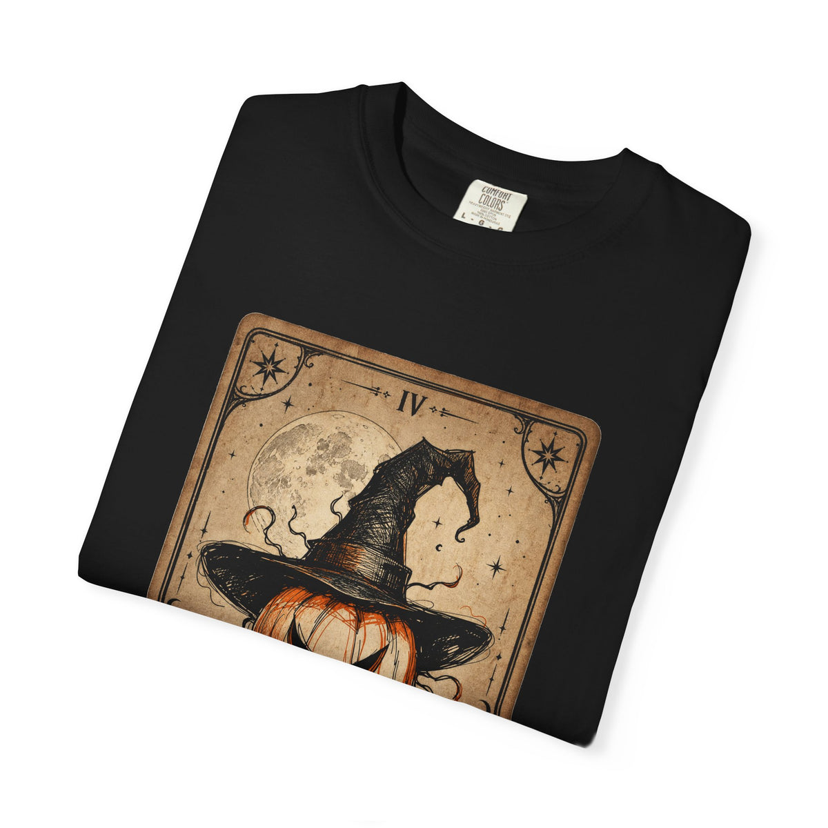 PUNKIN TAROT Unisex Garment-Dyed T-shirt – alternate view | SalemFootsteps