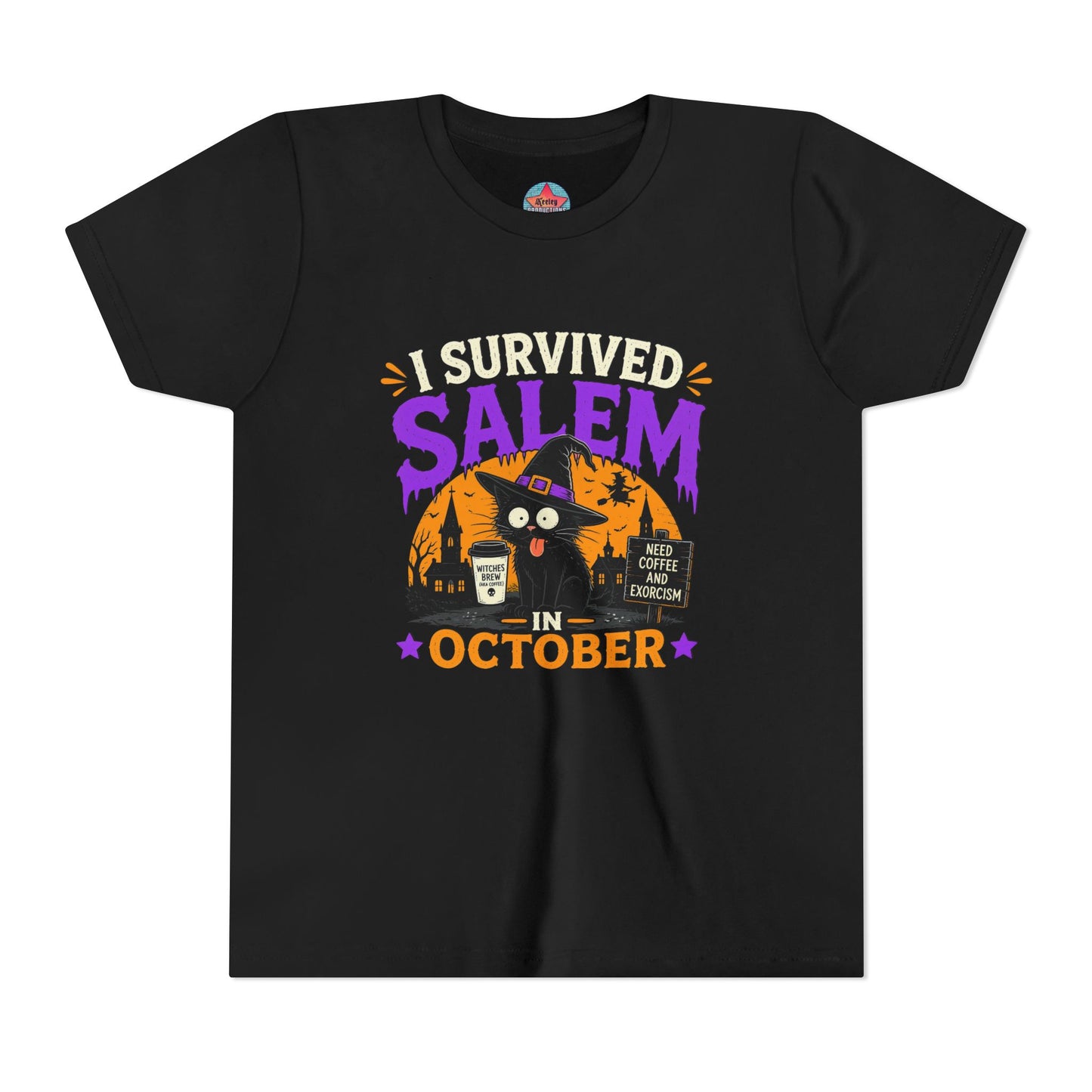 Survived Salem Cat - Youth Short Sleeve Tee
