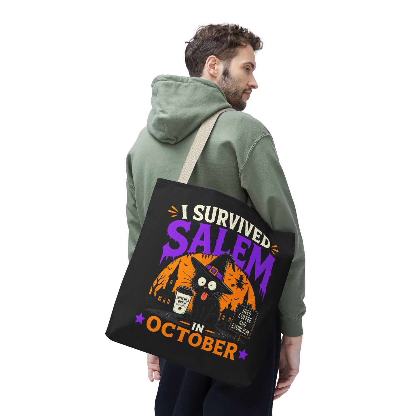 Survived Salem Cat - Tote Bag (AOP)