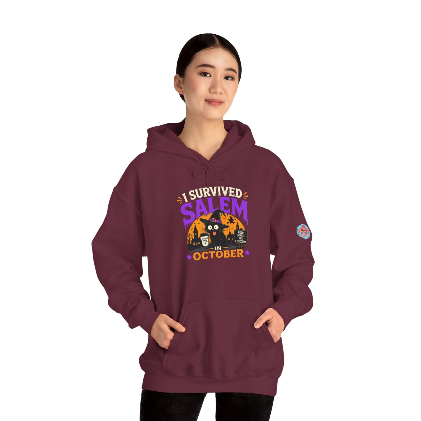Survived Salem Cat - Unisex Heavy Blend™ Hooded Sweatshirt
