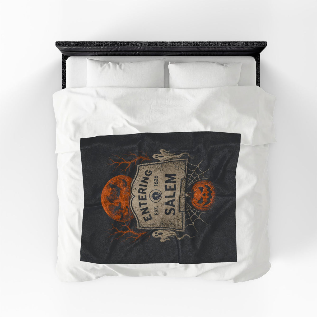 Halloween Entering Salem Velveteen Plush Blanket