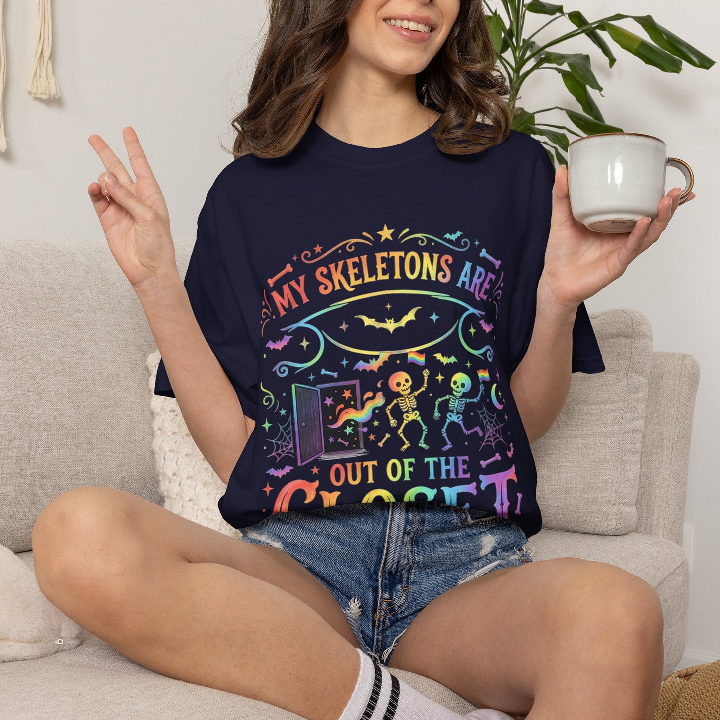 Skeleton Pride - Unisex Garment-Dyed T-shirt