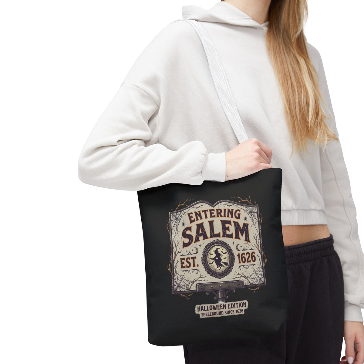 Spooky Entering Salem Tote Bag (AOP)