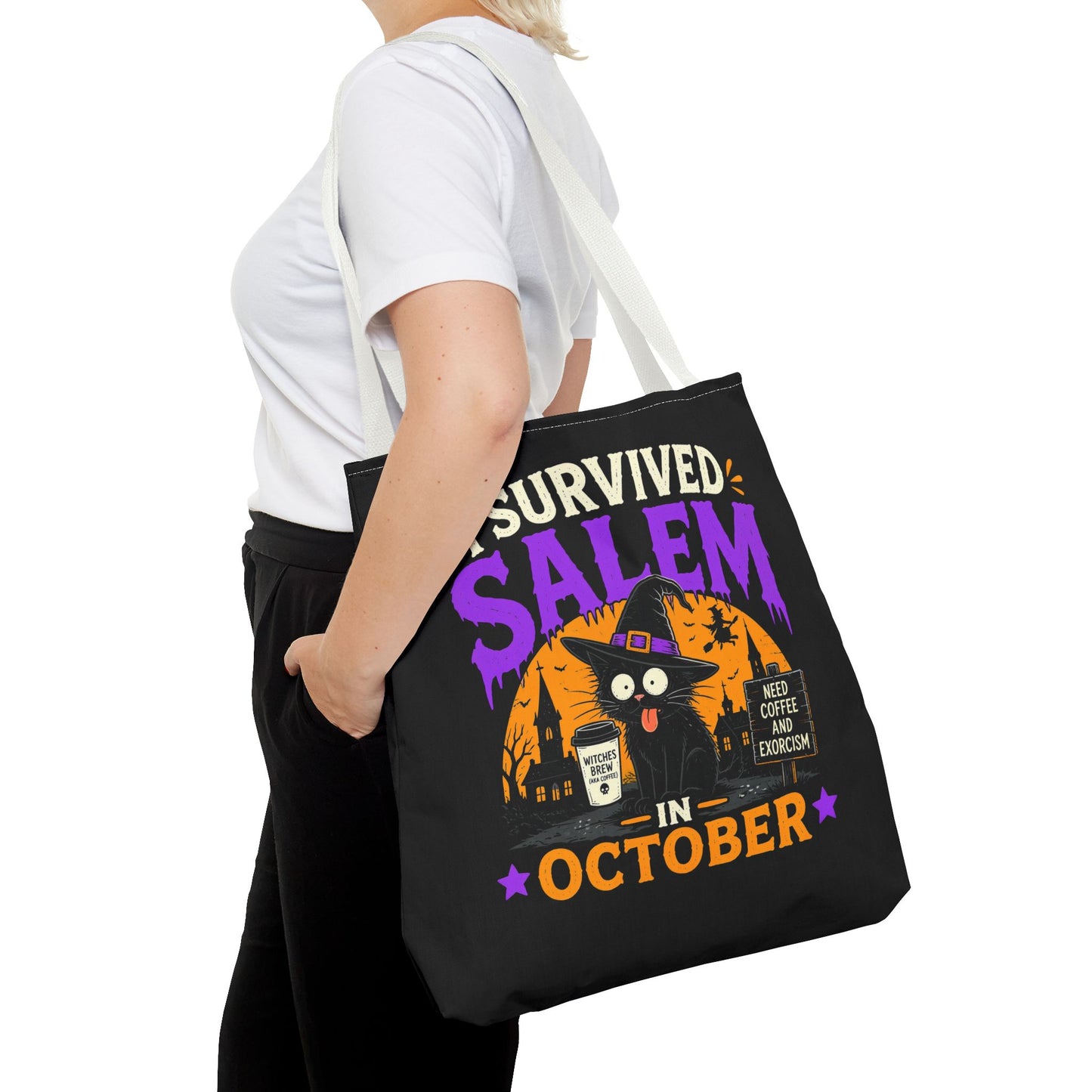 Survived Salem Cat - Tote Bag (AOP)