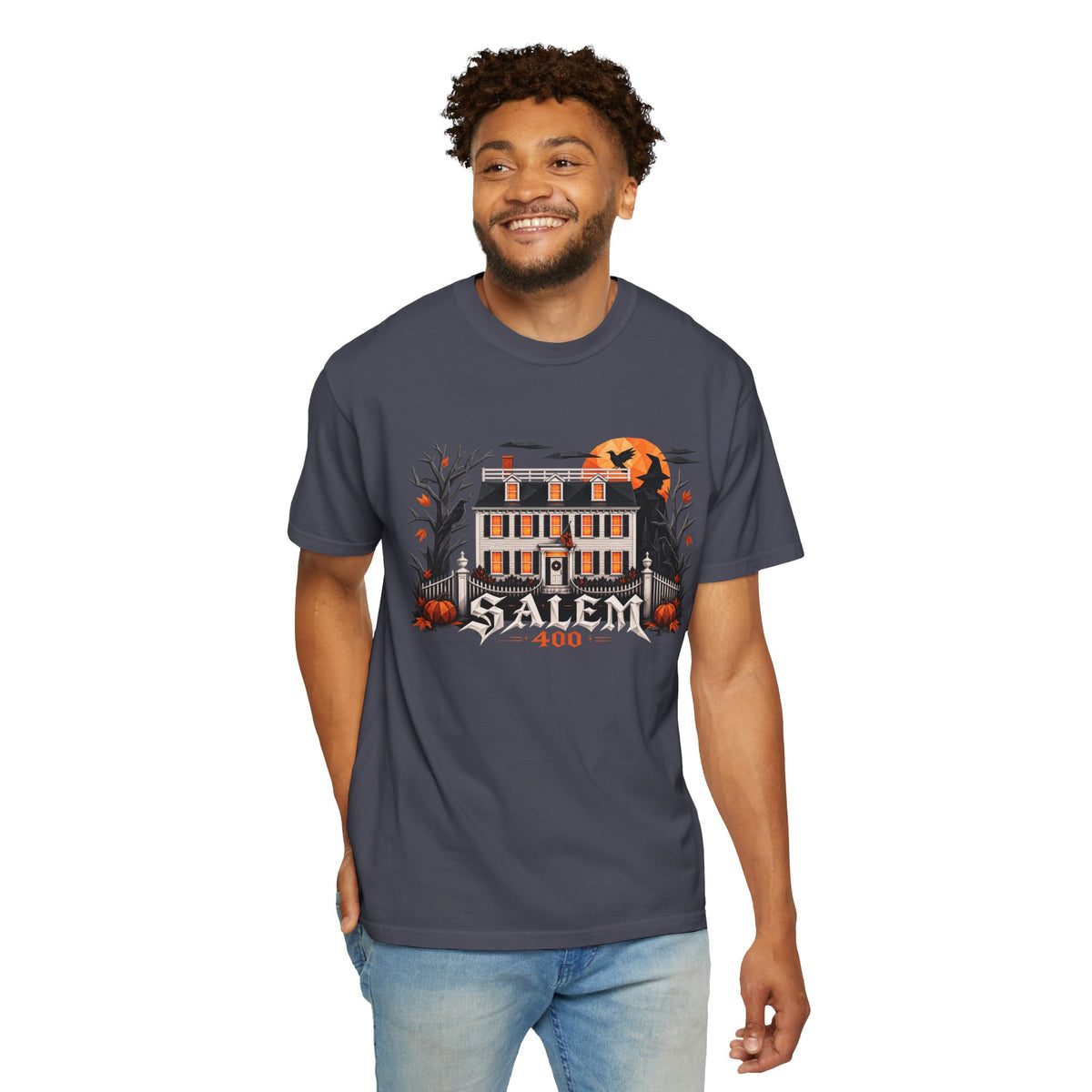 Salem 400 Ropes Mansion - Unisex Garment-Dyed T-shirt