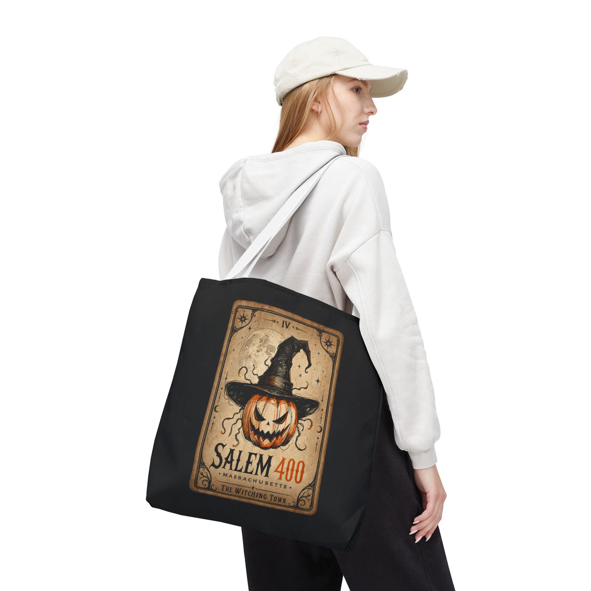 PUNKIN TAROT Tote Bag (AOP) – alternate view | SalemFootsteps