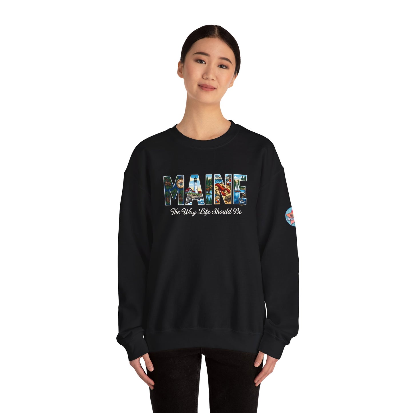 MAINE: The Way Life Should Be - Unisex Heavy Blend™ Crewneck Sweatshirt