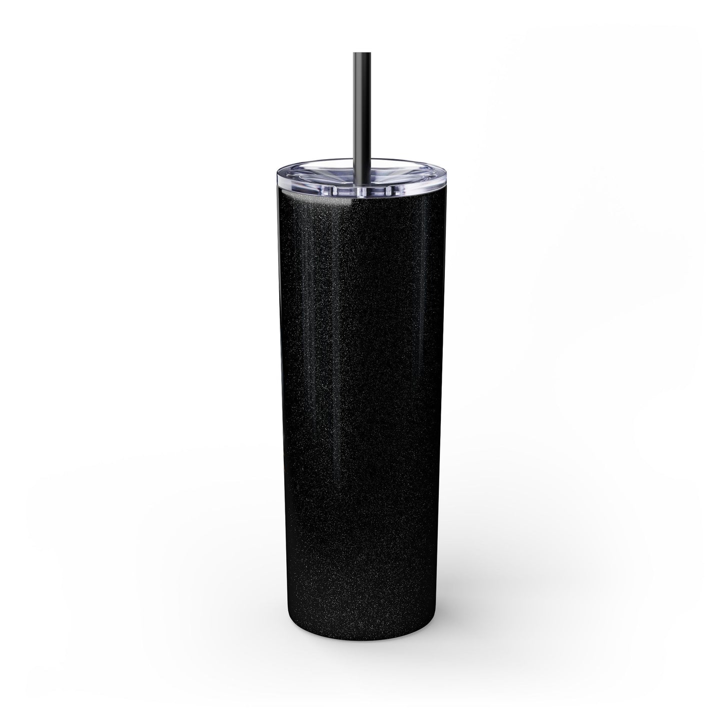 Salem Runs on Halloween Skinny Tumbler with Straw, 20oz (Black or Glitter Black)