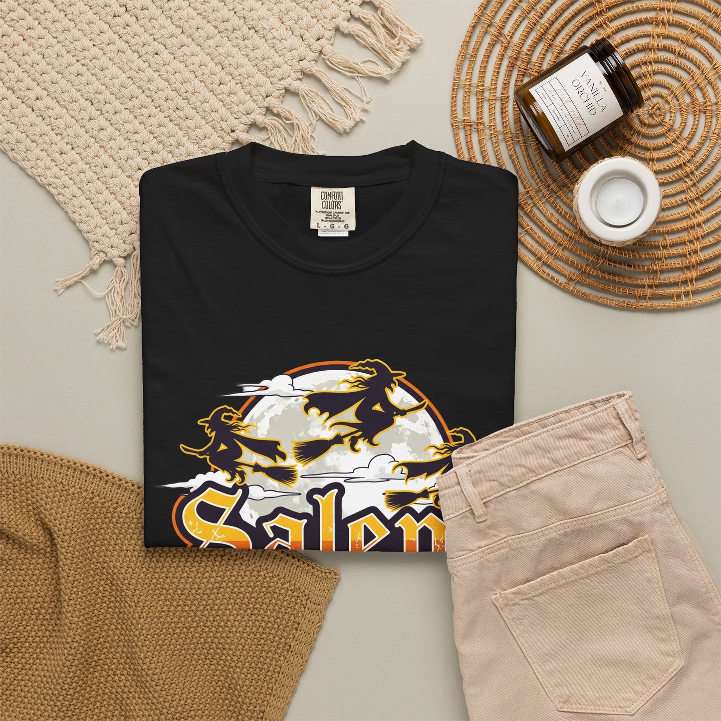 SALEM LOGO Unisex Garment-Dyed T-shirt