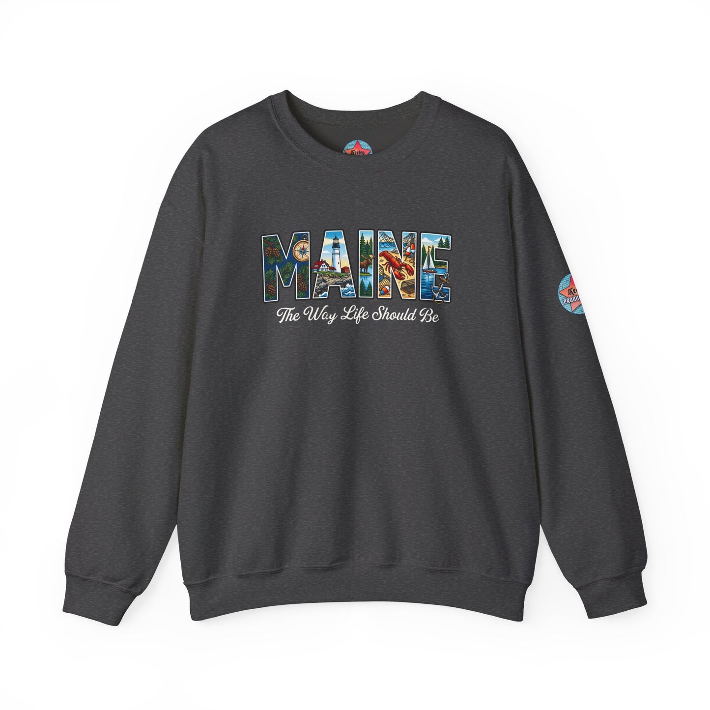 MAINE: The Way Life Should Be - Unisex Heavy Blend™ Crewneck Sweatshirt