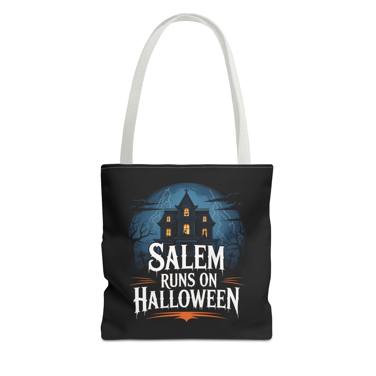 Salem Runs on Halloween Tote Bag (AOP)