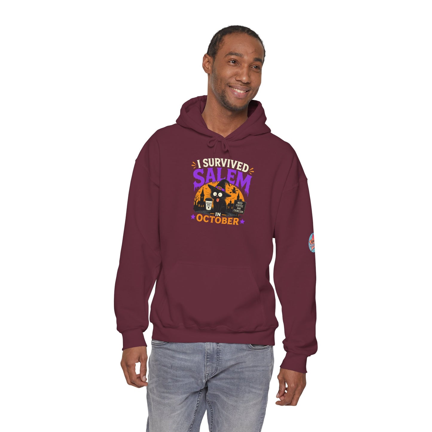 Survived Salem Cat - Unisex Heavy Blend™ Hooded Sweatshirt
