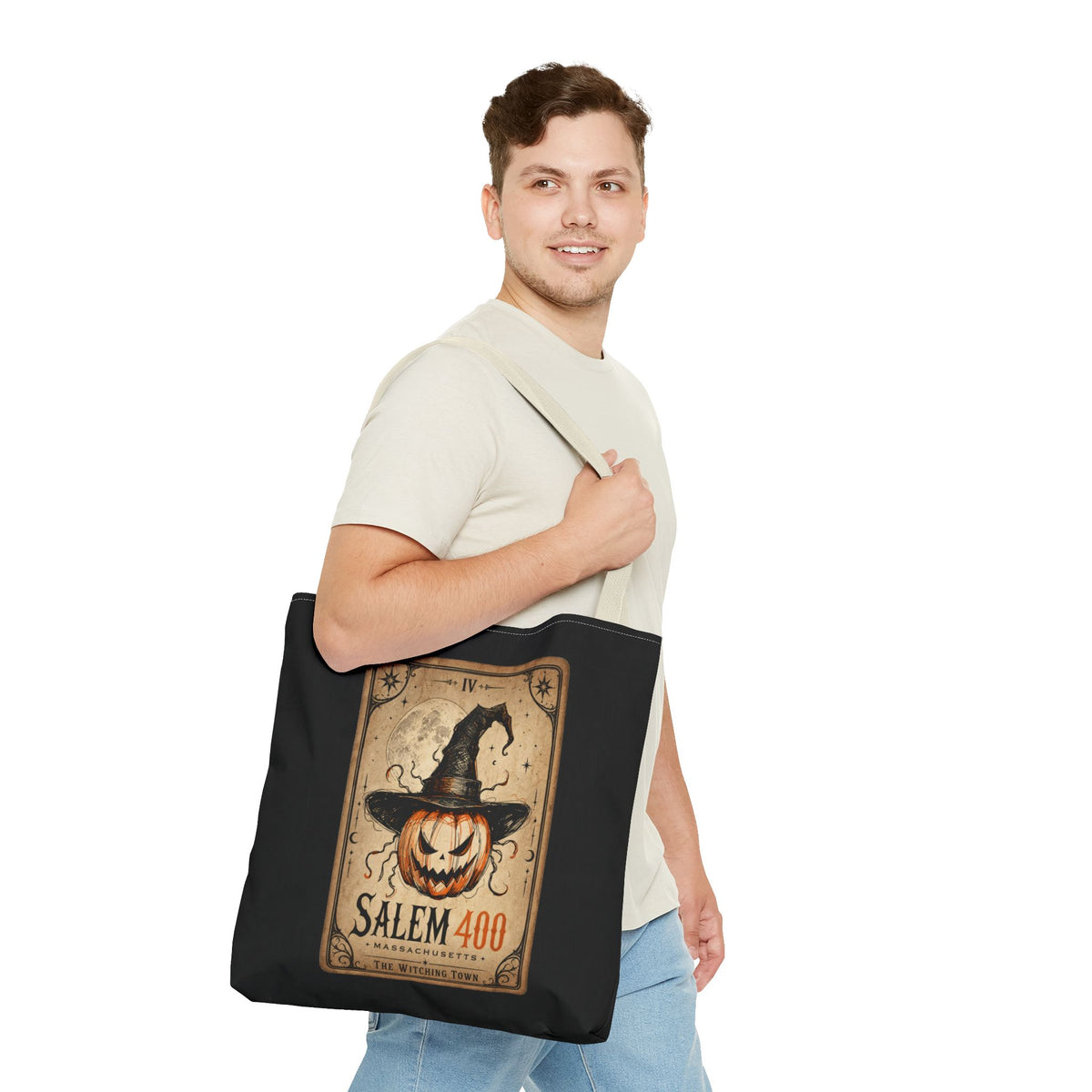 PUNKIN TAROT Tote Bag (AOP) – alternate view | SalemFootsteps