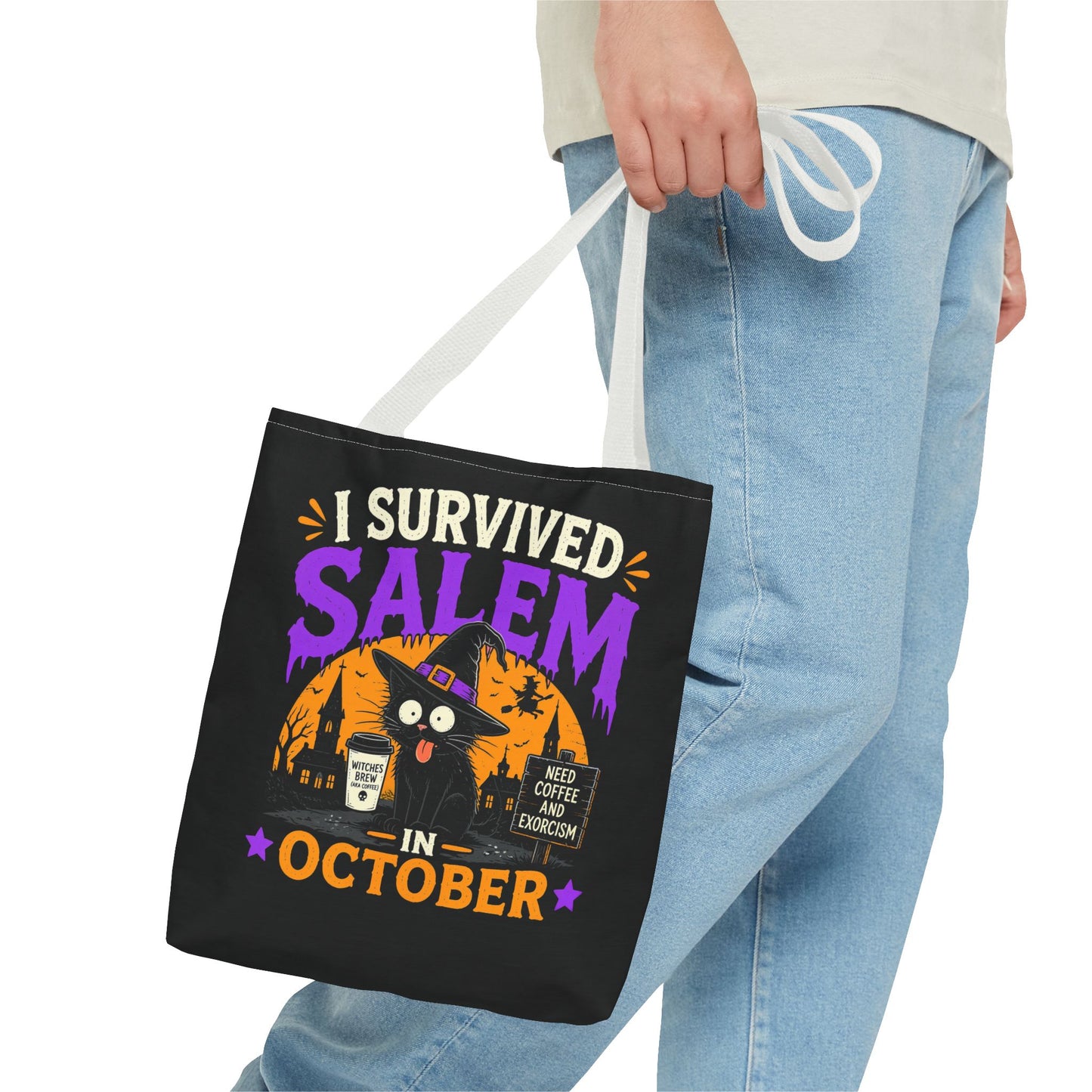 Survived Salem Cat - Tote Bag (AOP)