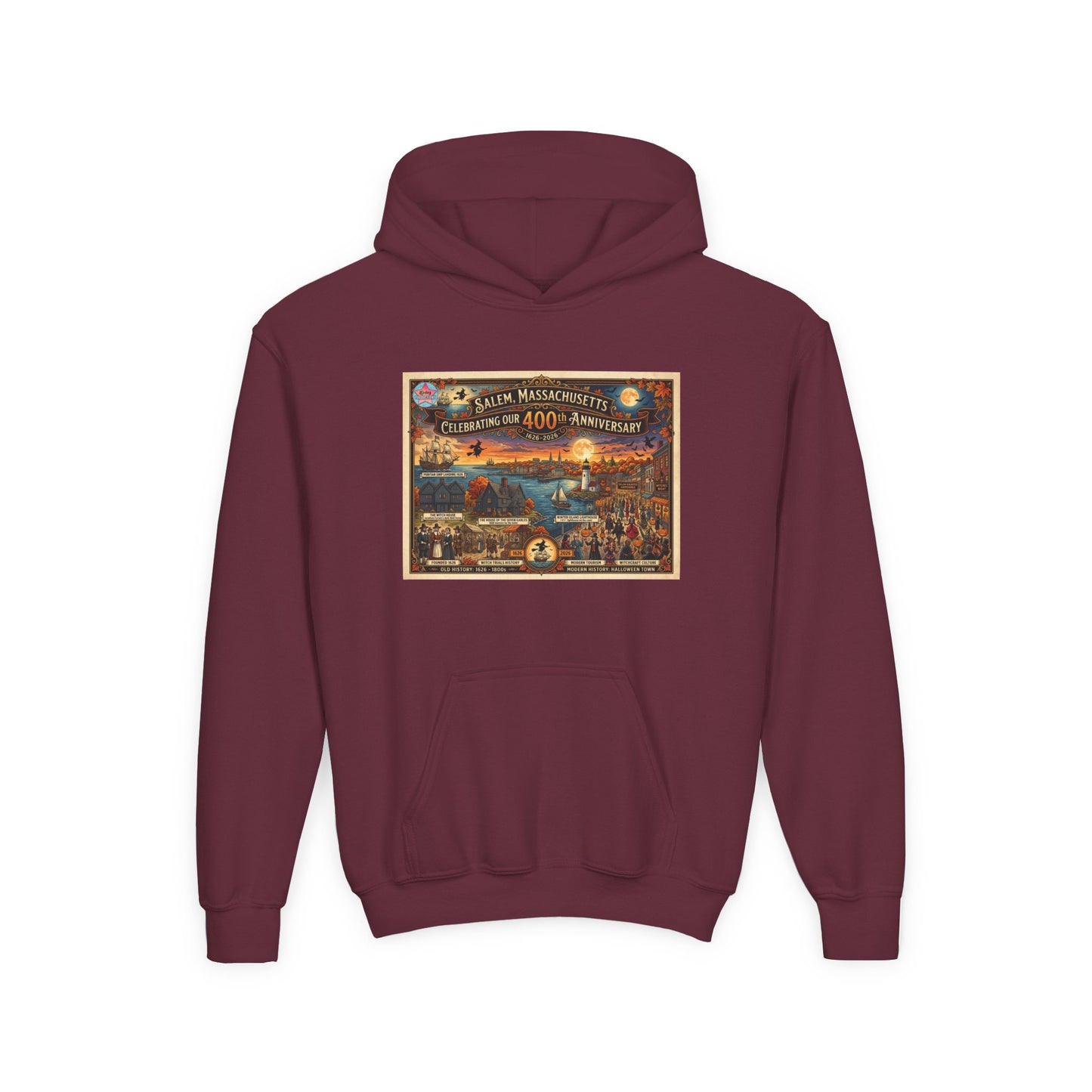 SALEM 400 Youth Heavy Blend Hooded Sweatshirt (More Colors)