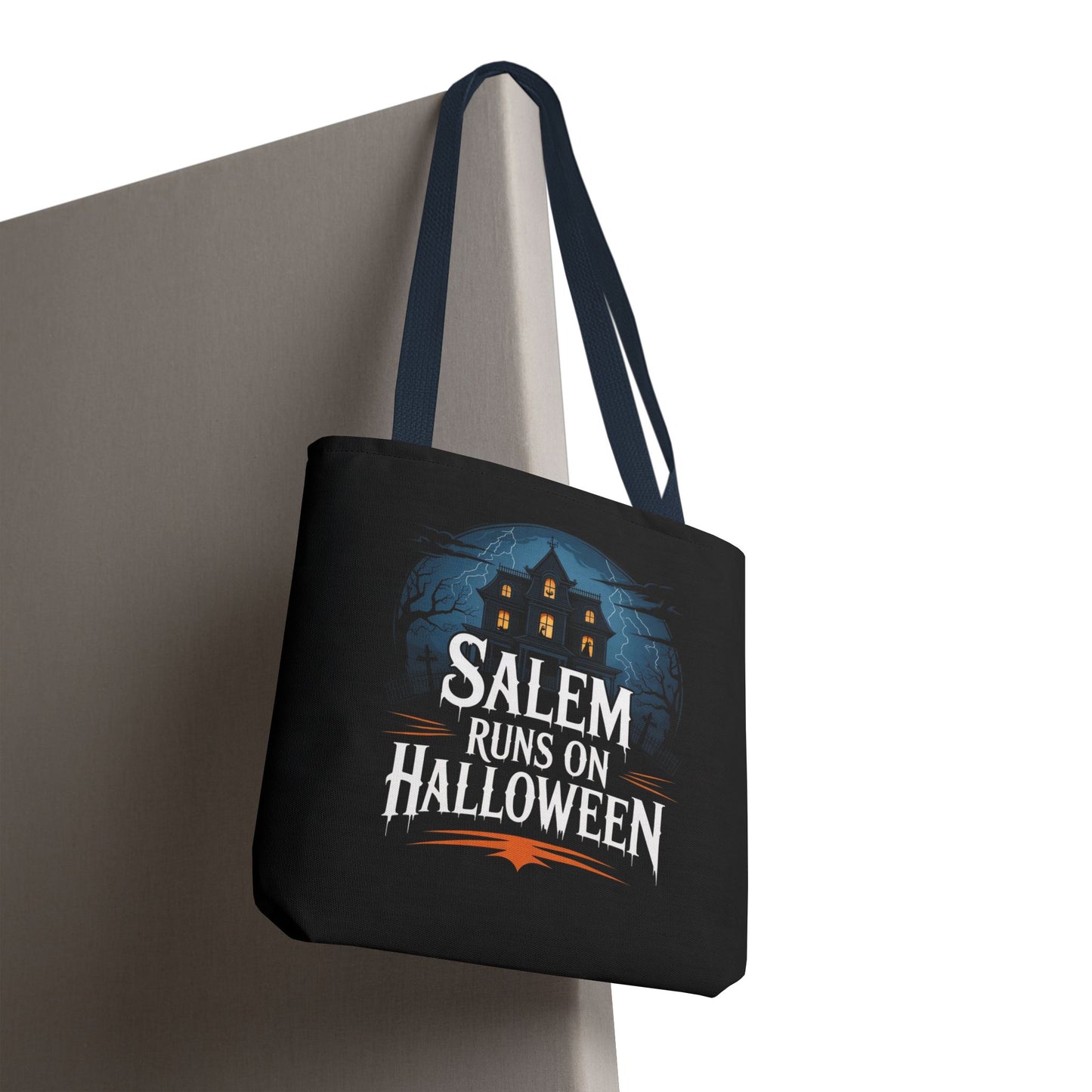 Salem Runs on Halloween Tote Bag (AOP)