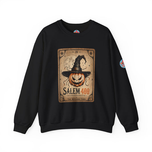 PUNKIN TAROT Unisex Heavy Blend™ Crewneck Sweatshirt – back view | SalemFootsteps