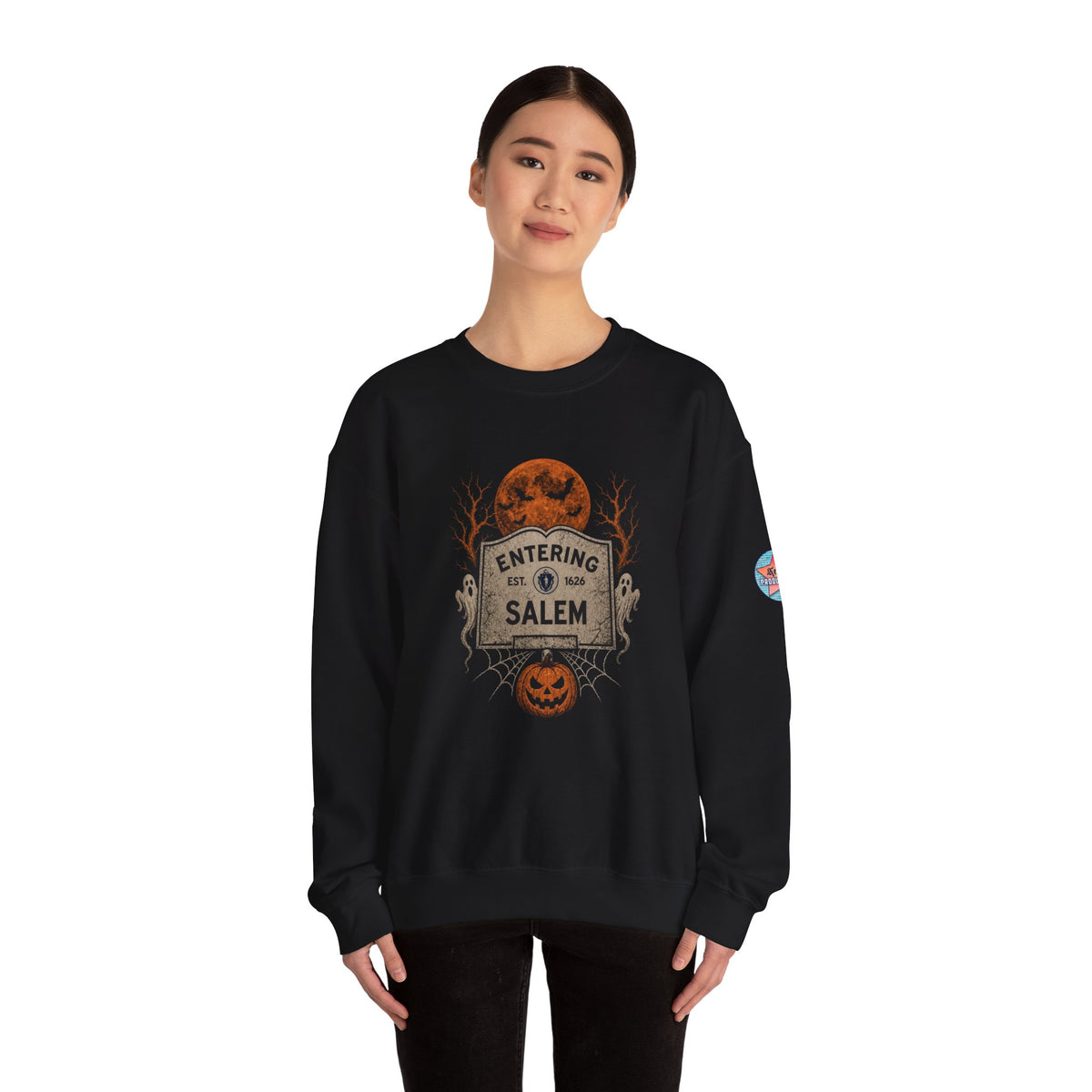 Halloween Entering Salem Unisex Heavy Blend™ Crewneck Sweatshirt