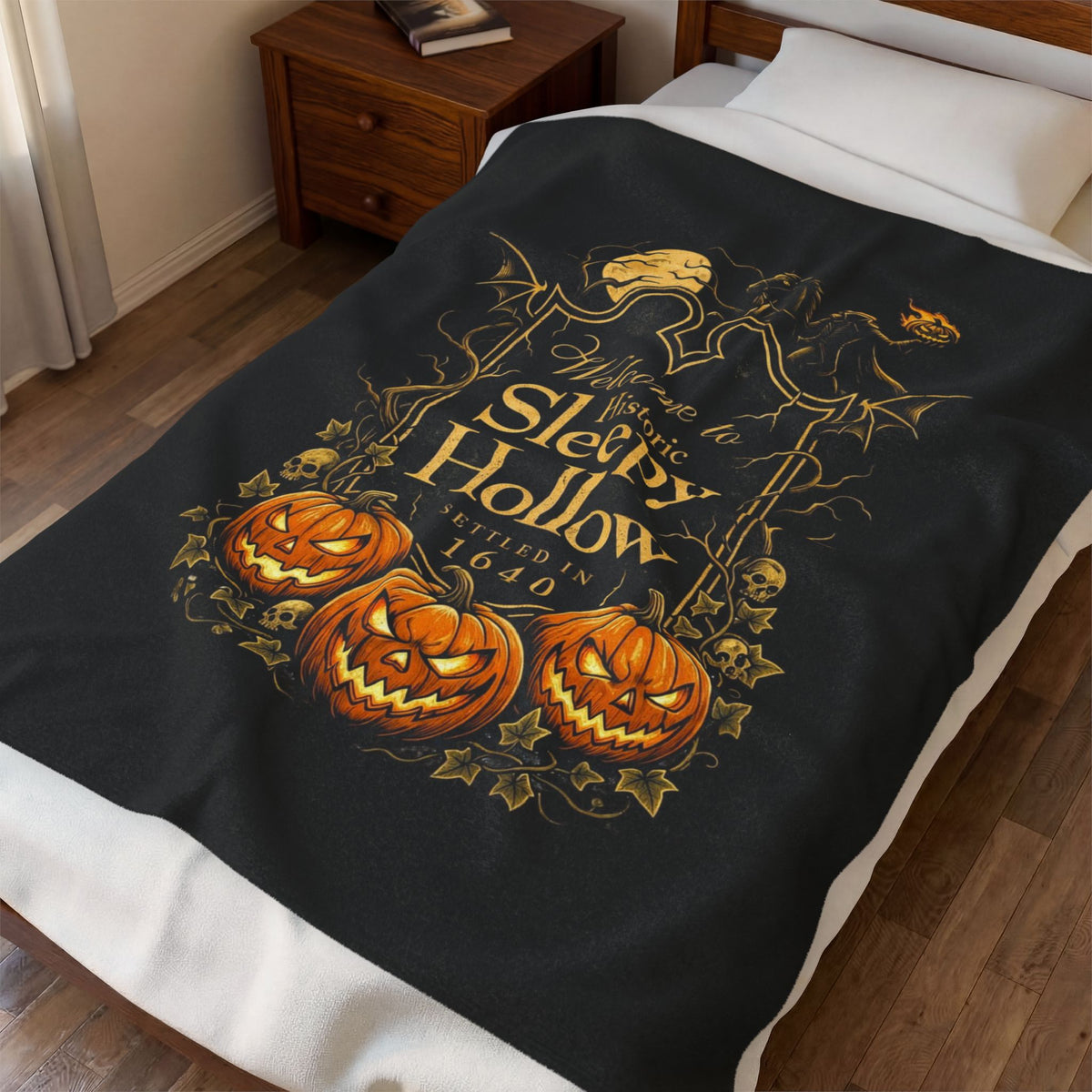 SLEEPY HOLLOW Velveteen Plush Blanket