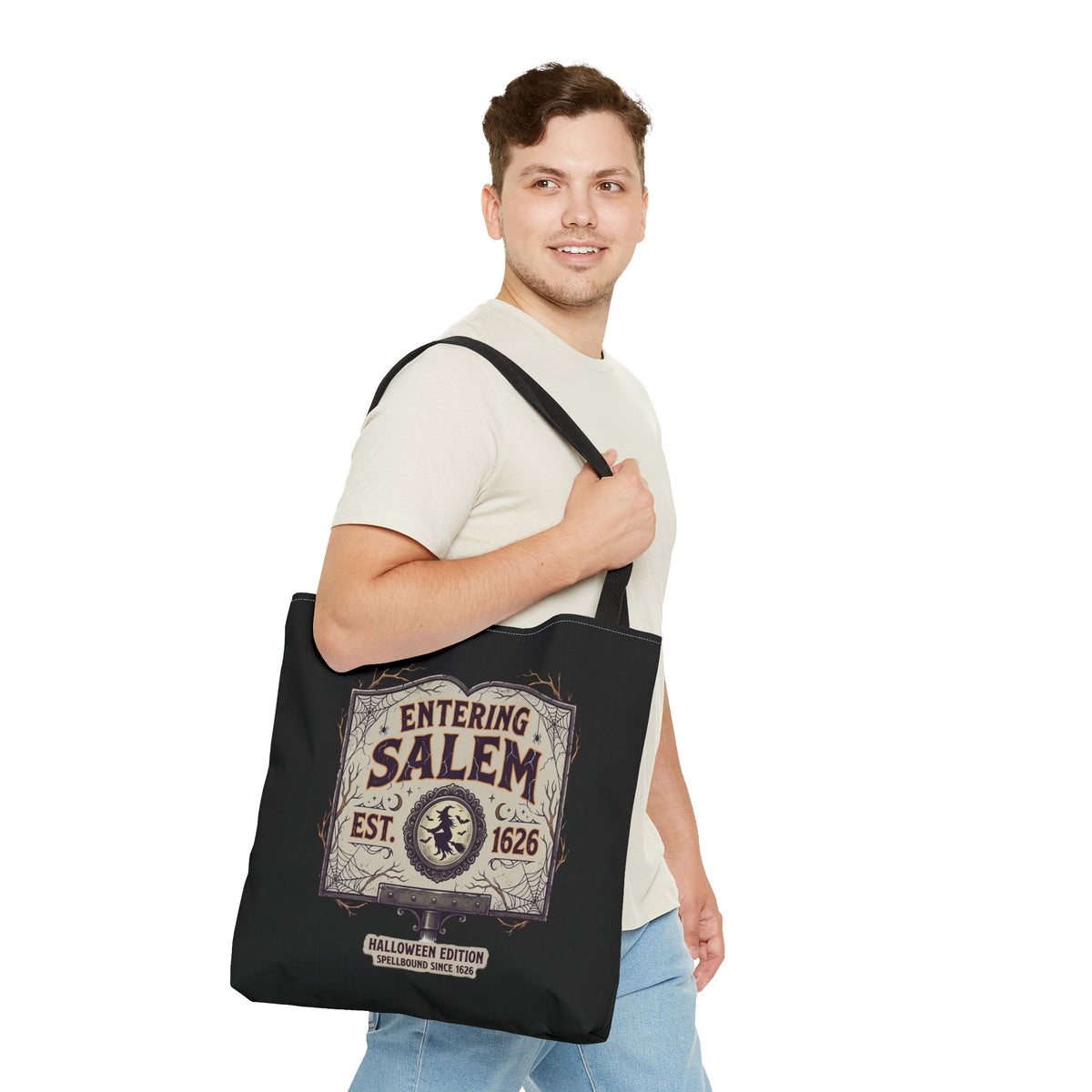 Spooky Entering Salem Tote Bag (AOP)