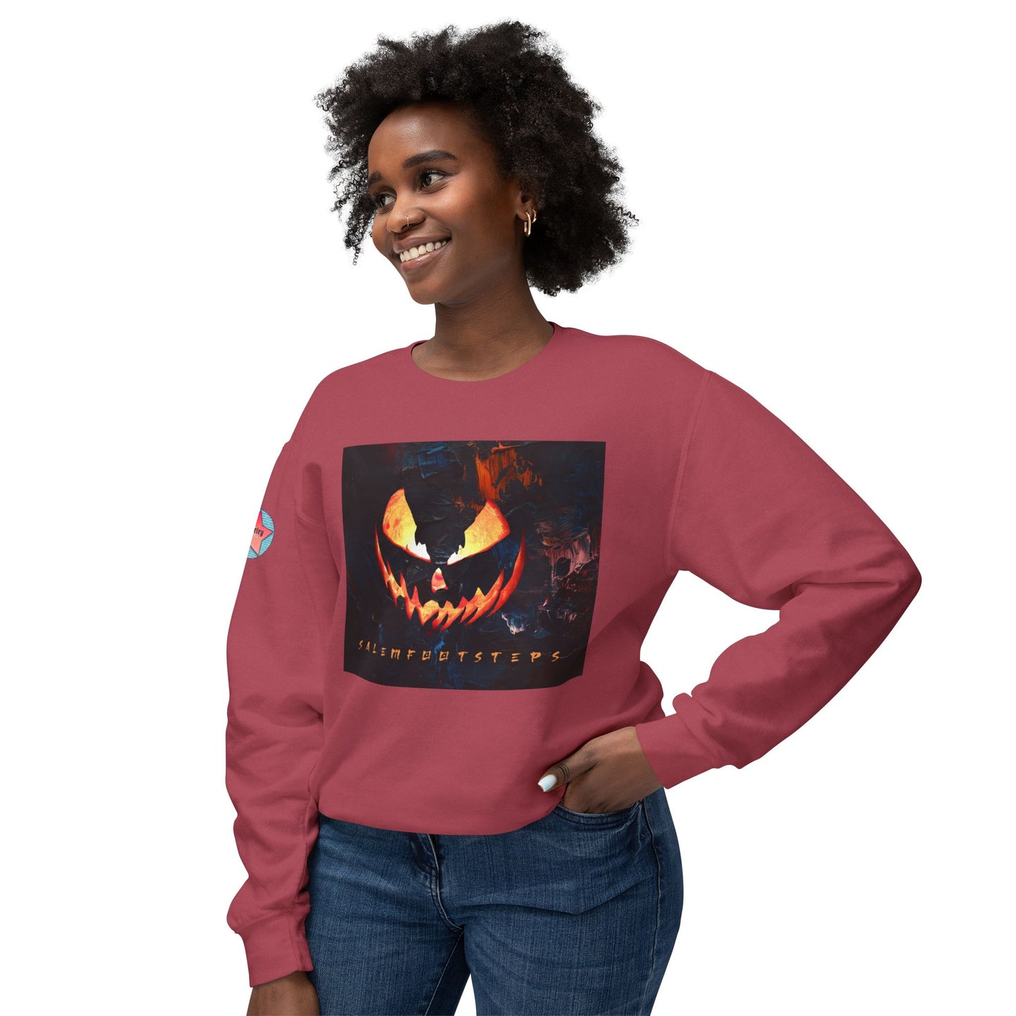 MIDNIGHT HALLOWEEN Unisex Lightweight Crewneck Sweatshirt