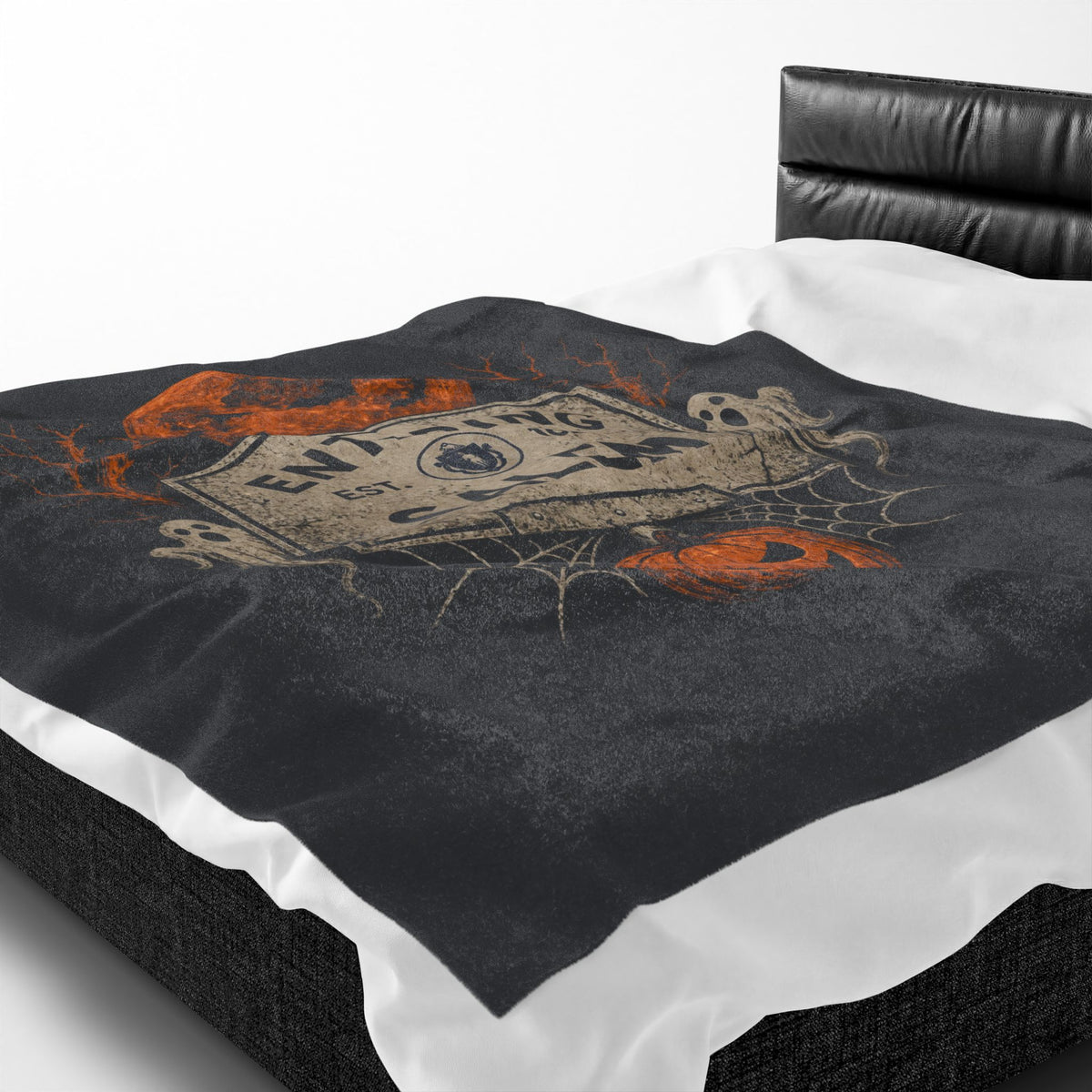 Halloween Entering Salem Velveteen Plush Blanket