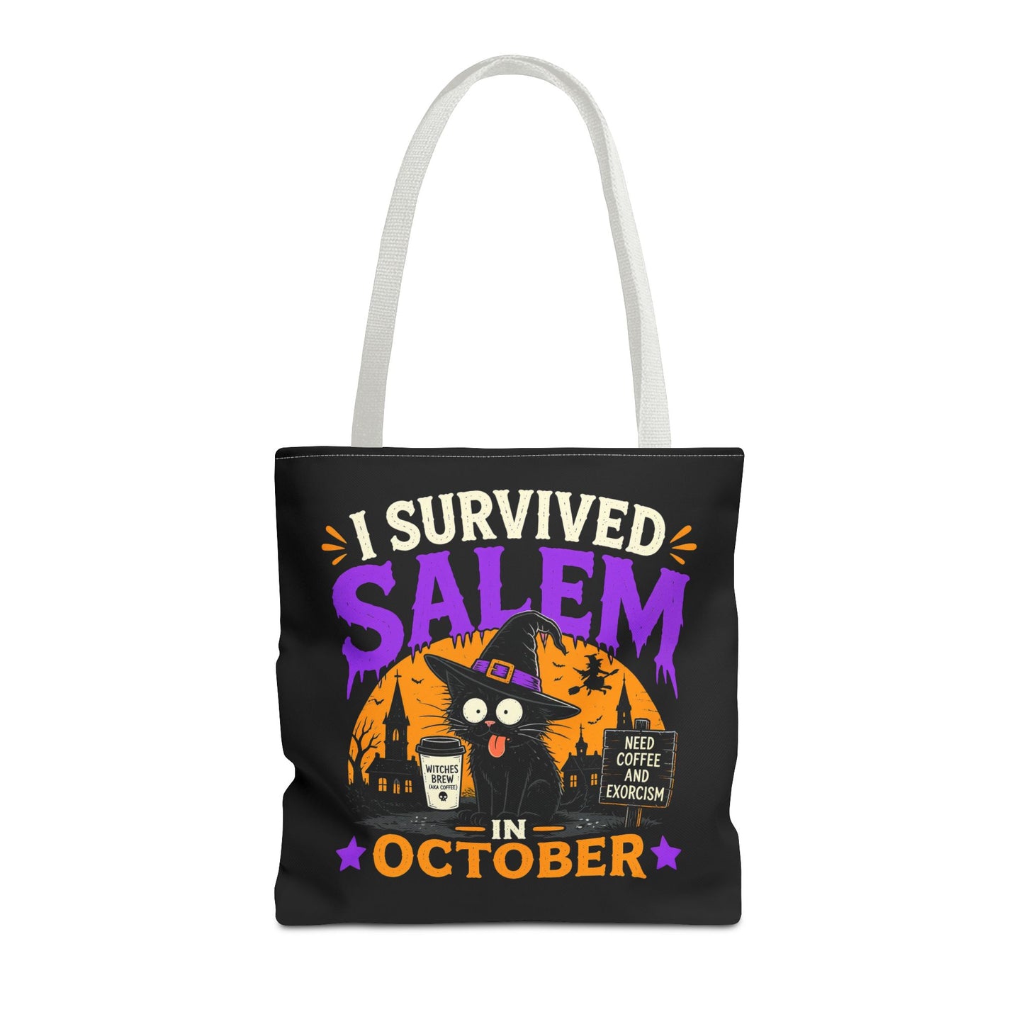 Survived Salem Cat - Tote Bag (AOP)